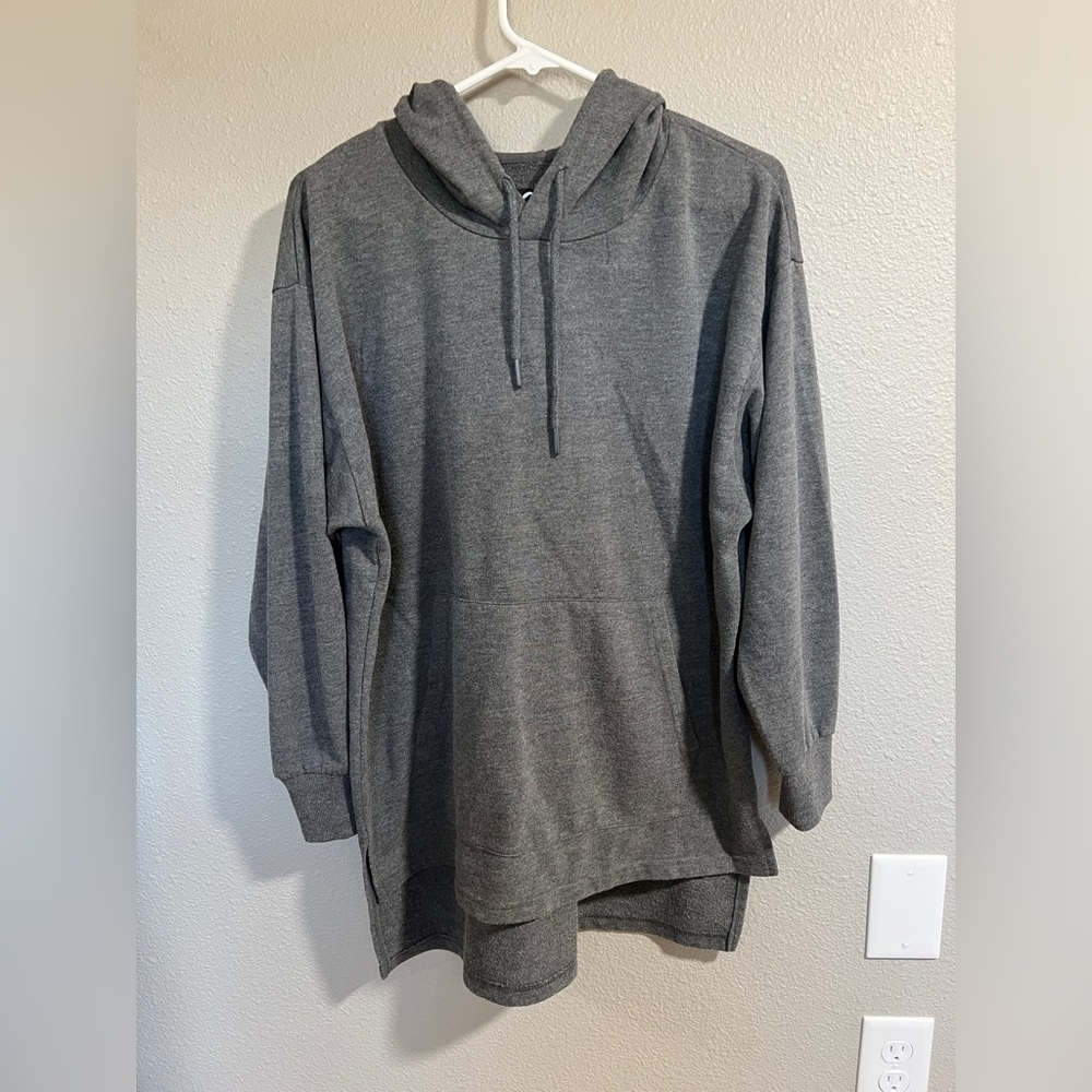 Zyia Gray Pullover Hoodie Sweatshirt
